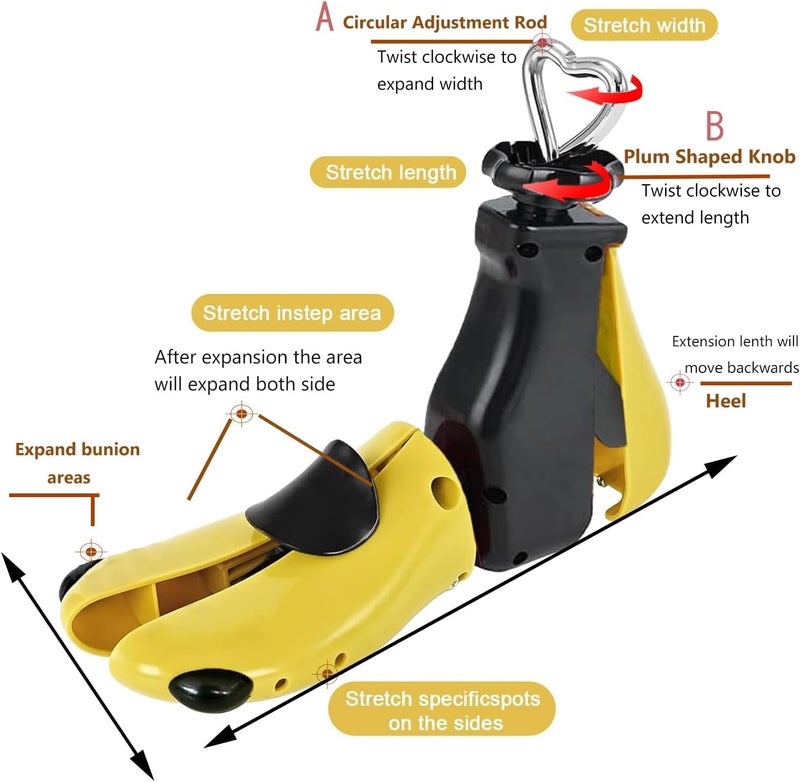 OPATER Shoe Stretcher Men Women Boot Stretcher Adjustable Width and Length Widener Expander Men Wide Feet Shoe Stretcher - Image 5